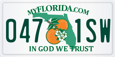 FL license plate 0471SW