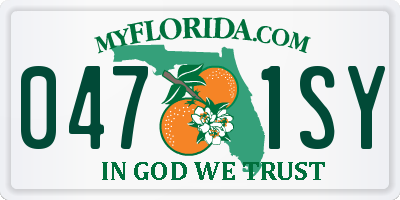 FL license plate 0471SY