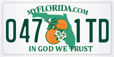 FL license plate 0471TD