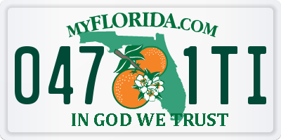 FL license plate 0471TI