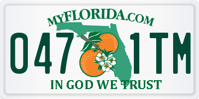 FL license plate 0471TM