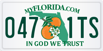 FL license plate 0471TS