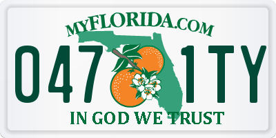 FL license plate 0471TY