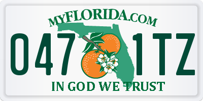 FL license plate 0471TZ