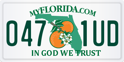 FL license plate 0471UD