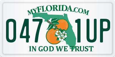 FL license plate 0471UP
