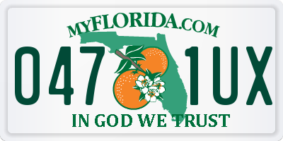 FL license plate 0471UX