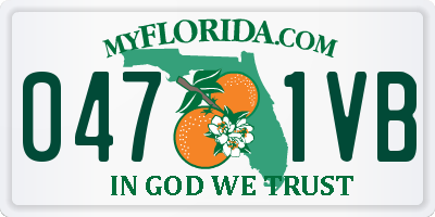 FL license plate 0471VB