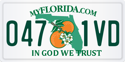 FL license plate 0471VD