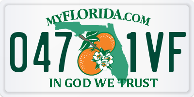 FL license plate 0471VF