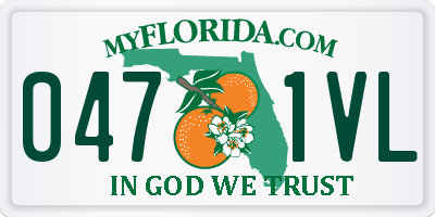 FL license plate 0471VL