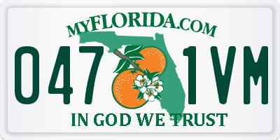 FL license plate 0471VM