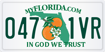 FL license plate 0471VR