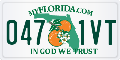 FL license plate 0471VT