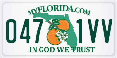 FL license plate 0471VV