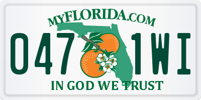 FL license plate 0471WI