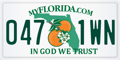 FL license plate 0471WN