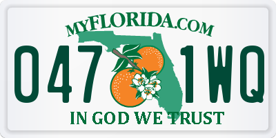 FL license plate 0471WQ