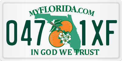 FL license plate 0471XF