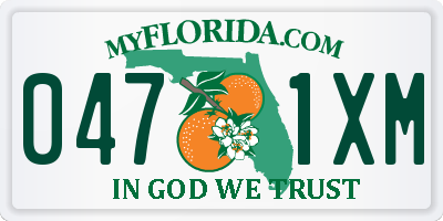 FL license plate 0471XM