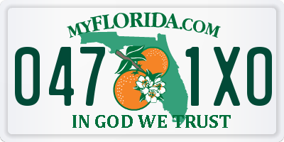 FL license plate 0471XO