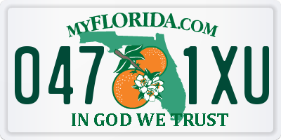 FL license plate 0471XU