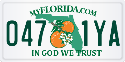 FL license plate 0471YA