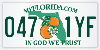 FL license plate 0471YF