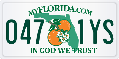 FL license plate 0471YS
