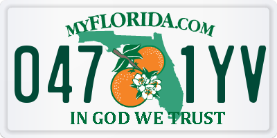FL license plate 0471YV