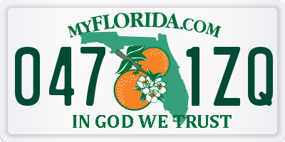 FL license plate 0471ZQ
