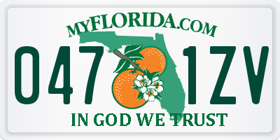 FL license plate 0471ZV