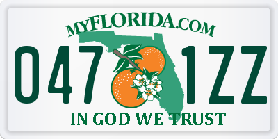 FL license plate 0471ZZ