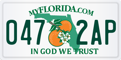 FL license plate 0472AP
