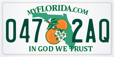 FL license plate 0472AQ