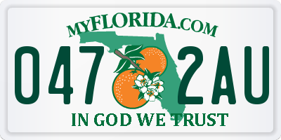 FL license plate 0472AU