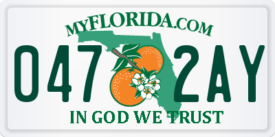 FL license plate 0472AY