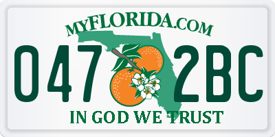 FL license plate 0472BC