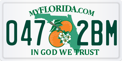 FL license plate 0472BM