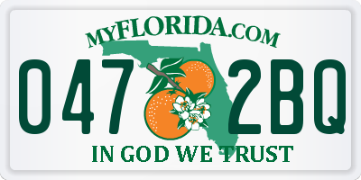 FL license plate 0472BQ