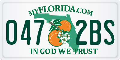 FL license plate 0472BS