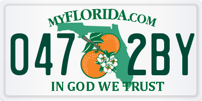 FL license plate 0472BY