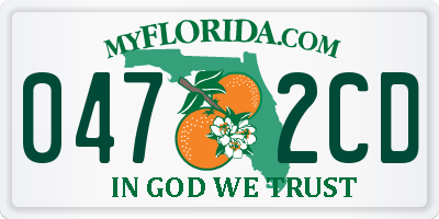 FL license plate 0472CD