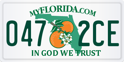 FL license plate 0472CE