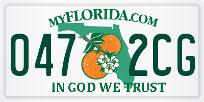 FL license plate 0472CG
