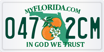 FL license plate 0472CM