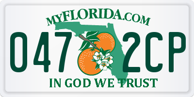 FL license plate 0472CP