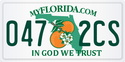 FL license plate 0472CS