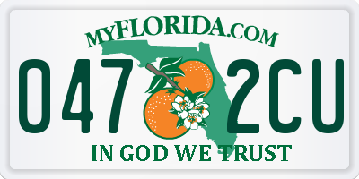FL license plate 0472CU