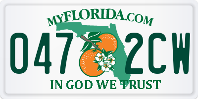 FL license plate 0472CW